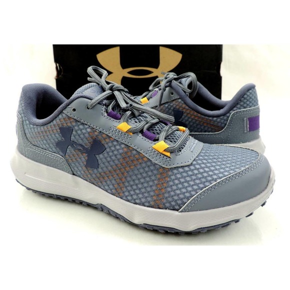 Women's under Armour Toccao Running Shoes Sneakers Grey / Orange Peel Size 6.5 - Picture 3 of 9